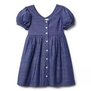 Janie and jack chambray puff sleeve dress